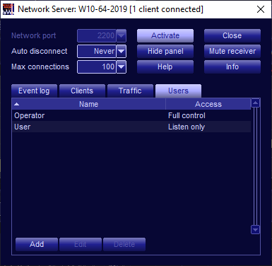 G69DDC Client/Server Option - Server Operation